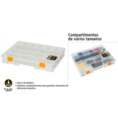 Organizador De Caja Plástico Transparente 230X150X33 20089 FERROTECH
