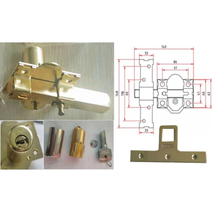 Cerrojo Seguridad Antibumping Cromado 50MM 27804 SEG50