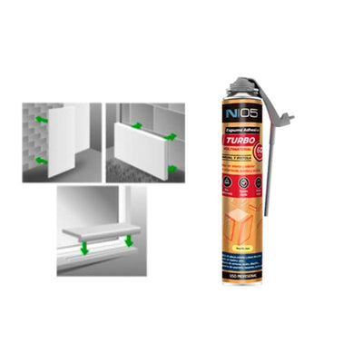 Espuma Adhesiva Turbo 60S Pistola + Canula  750ML 28451 N05