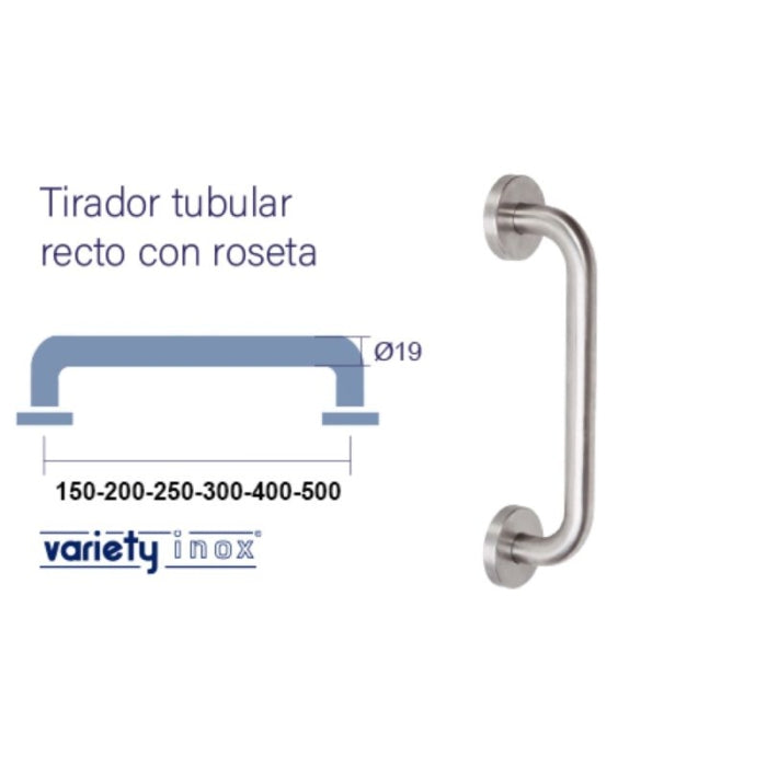 Manillon De Roseta Curvo 250MM INOX 304 (8819) VARIETY 20505 N05