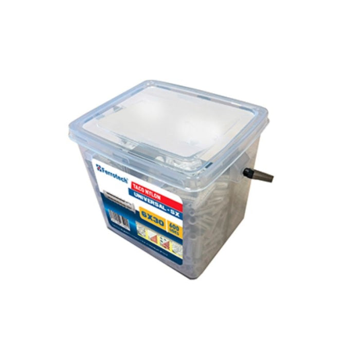 Taco Nylon Gris Universal SX8x40. Bote Plastico. 250ud 28139 FERROTECH N05