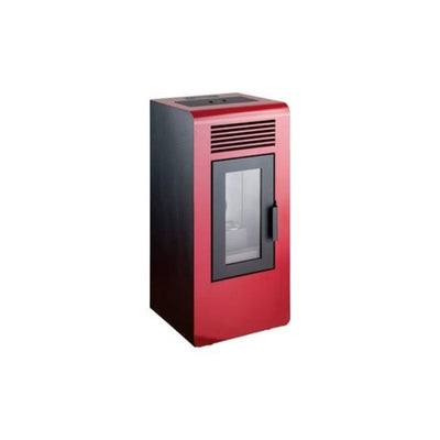 Estufa Pellet Eco Roja, 6,5 Kw 102624 QLIMA