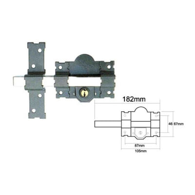 Cerrojo P/puerta Ent. sobreponer C/Llaves Bombillo 50mm Cromado 20693 N05