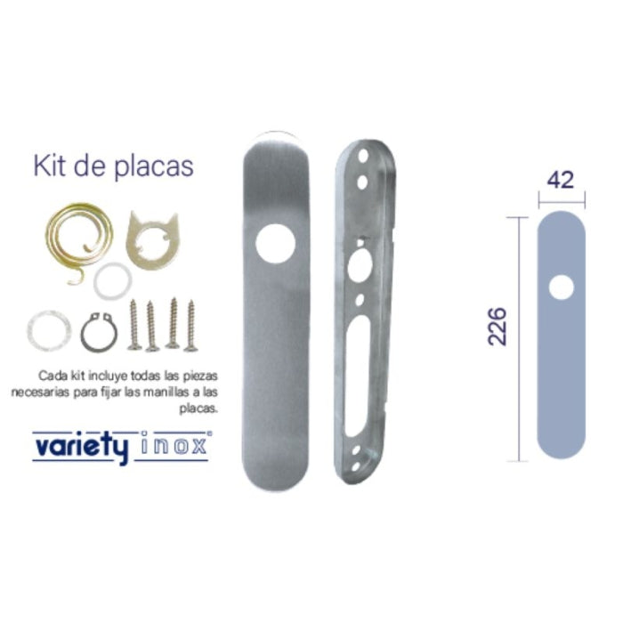 Juego De Placas Para Manillas VARIETY INOX 23106 N05