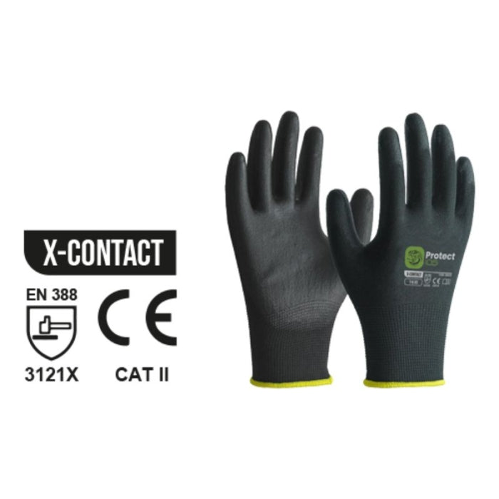 Guante X-Contact Poliuretano negro T8-M Protect05 28374 N05