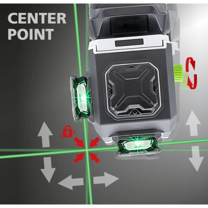 Laser 360 Verde Tridimensional LASERLINER + 7 Adaptadores