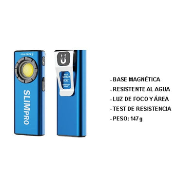 Linterna Slim Led COB 1200LM Recargable USB C EXPLORER 43559