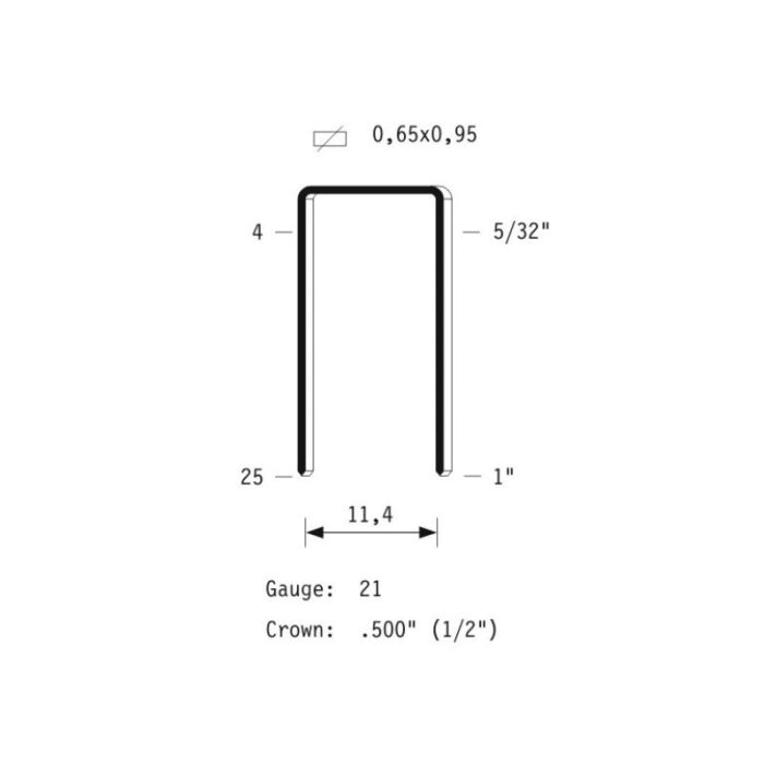 Grapa 80X8 Z  (CAJA 10 MIL) 6600801 OMER