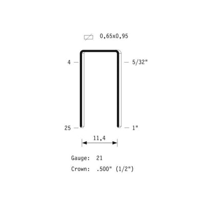 Grapa 80X8 Z  (CAJA 10 MIL) 6600801 OMER