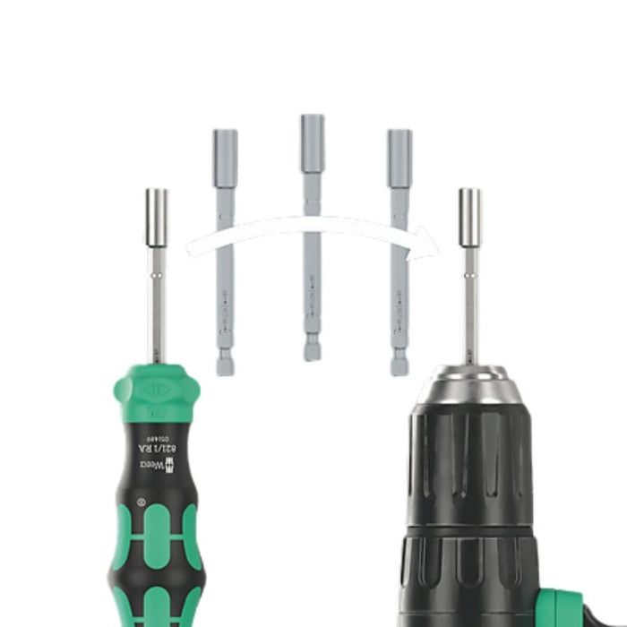 Destornillador Carraca Extensible KRAFTFORM KK28RA1 (6 PIEZAS) 05051519001 WERA