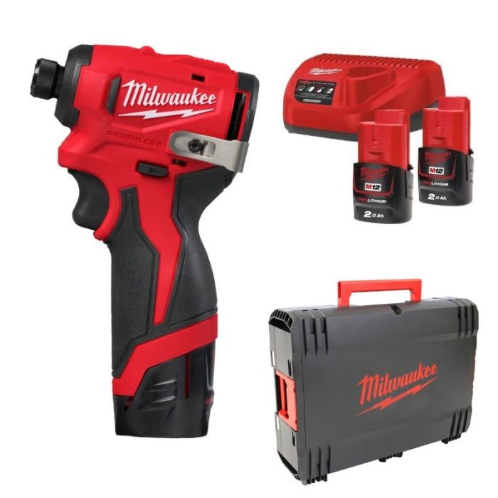 Atornillador De Impacto M12 2 BAT 2AH, 1/4 HEX M12BLIDRC-202C 4933499690 MILWAUKEE