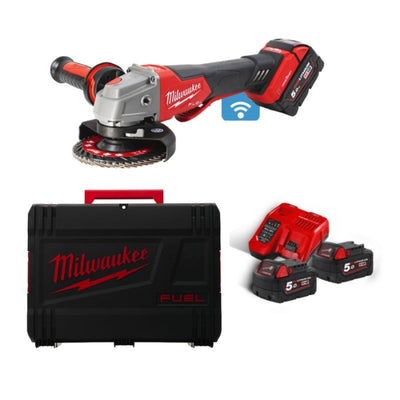 Amoladora Angular M18 FUEL ONE-KEY 125MM Con Rapodstop M18ONEFSAG125XPDB-502X 4933478435 MILWAUKEE