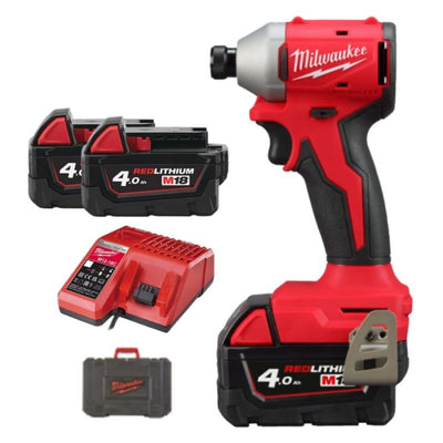 Atornillador de Impacto Compacto Sin Escobillas M18 1/4 HEX M18BLIDRC-402C 4933492840 MILWAUKEE