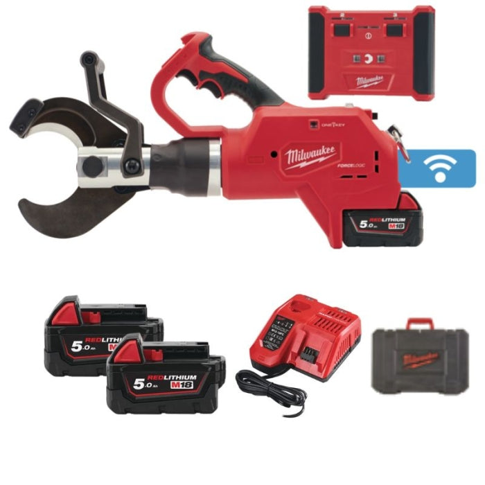 Cortadora Hidráulica de Accionamiento Remoto Para Cable Subterráneo M18 ONE-KEY FORCE LOGIC 75MM M18HCC75R-502C MILWAUKEE