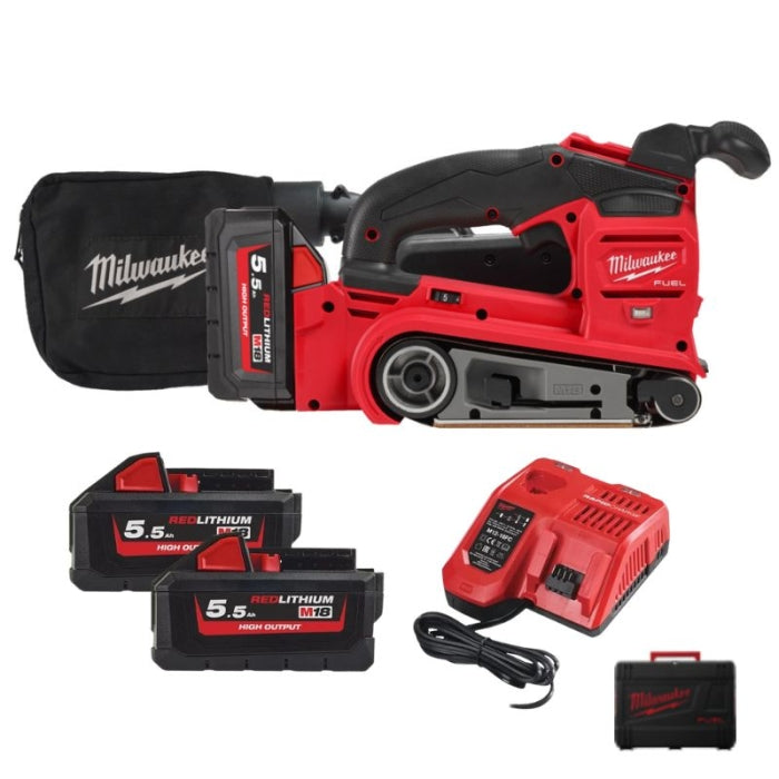 Lijadora De Banda M18 FUEL 75MM M18FBTS75-552X MILWAUKEE