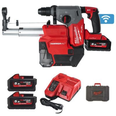 Martillo Combinado SDS-PLUS M18 FUEL ONE-KEY 26MM Con FIXTEC Y Extractor De Polvo M18ONEFHXDEL-552C 4933478506 MILWAUKEE