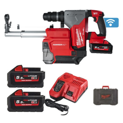 Martillo Combinado SDS-PLUS M18 FUEL ONE-KEY 32MM Con FIXTEC Y Extractor De Polvo M18ONEFHPXDEL-552C 4933478498  MILWAUKEE