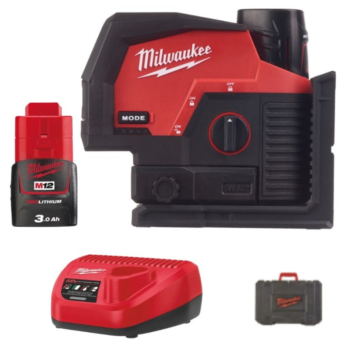 Nivel Laser De 2 Lineas Y Plomada M12 M12CLLP-301C 4933478100 MILWAUKEE