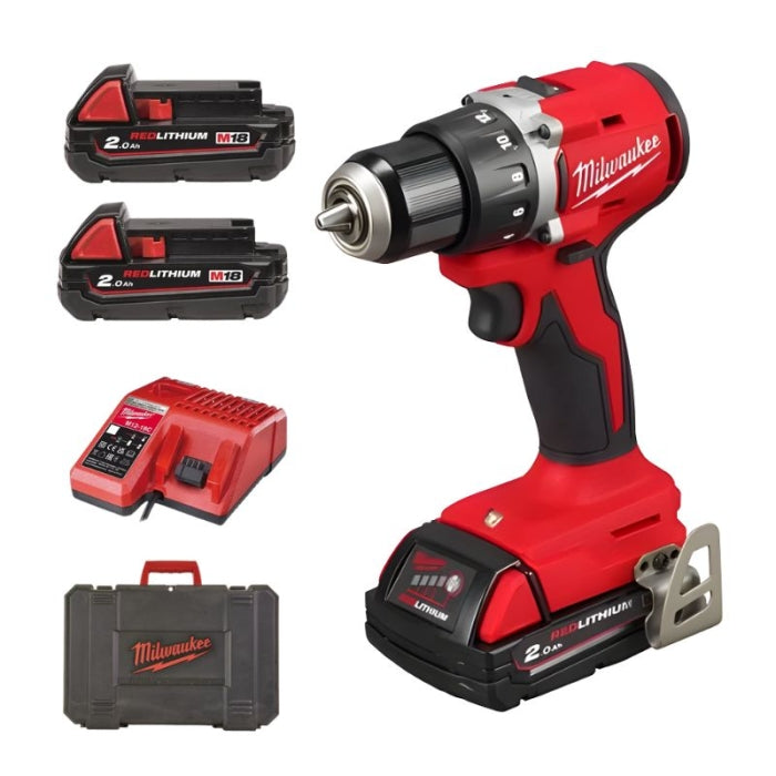 Taladro Atornillador Compacto Sin Escobillas M18 M18BLDDRC-202C 4933492833 MILWAUKEE