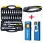PACKPROMO - JGO 46pz LLAVES DE VASO FERROTECH + LINTERNA FRONTAL EXPLORER + LINTERNA SLIM EXPLORER