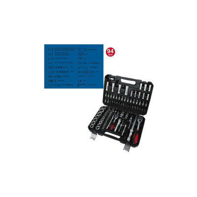 PACKPROMO - JGO 94pz LLAVES DE VASO FERROTECH + LINTERNA DE CABEZA (36123)