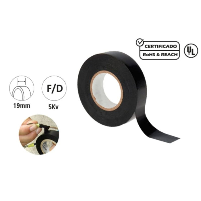 Cinta Aislante PVC 20M. 19MM. AZUL. FERROTECH