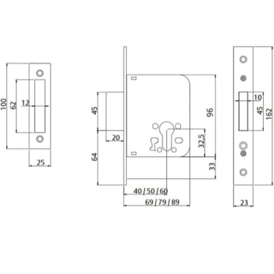 CERRADURA 2031/50/HL TESA SOLO PALETON