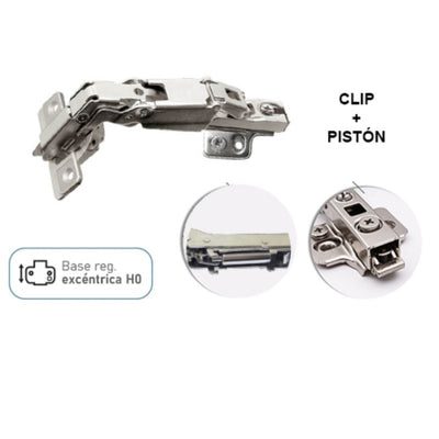 BISAGRA CAZ / 35MM 3D-165 NIQUEL PISTON RECTA