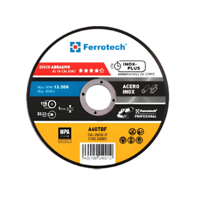 DISCO CORTE INOX PLUS 125x1 FERROTECH