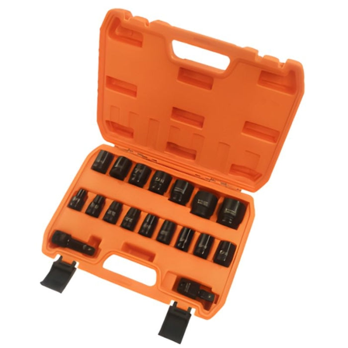 Juego de Llaves Vaso Impacto 1/2 18PZ 8-32mm 28404 FERROTECH