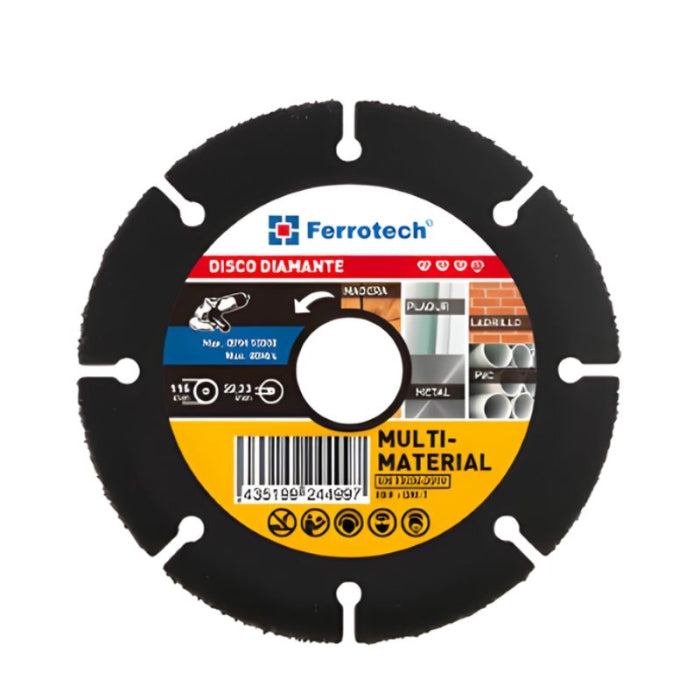 Disco diamante gral. Obra granito 115x8x1.4/2.0x22.2mm. 24490 Ferrotech