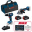 Combo Taladro GSB 18V-65 + Mini Amoladora GWS 18V-8 + 2 x 4AH BOSCH