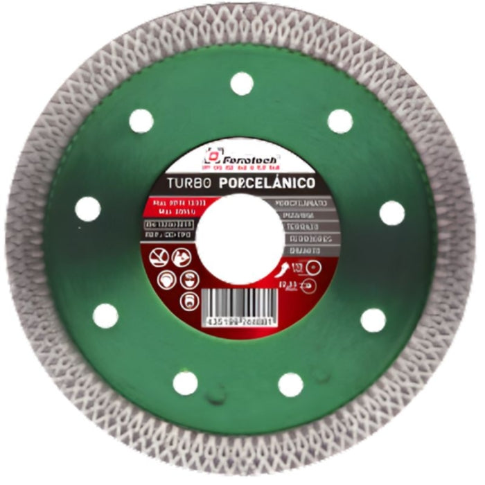Disco Diamante Turbo Extrafino Porcelanico gres 115x3x1.2/1.7x22.2mm Ferrotech