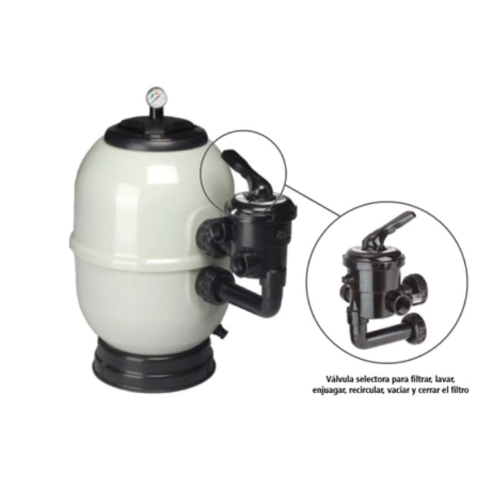 Filtro laminado 500 c/valvula Ref. 20611FT200.Astralpool