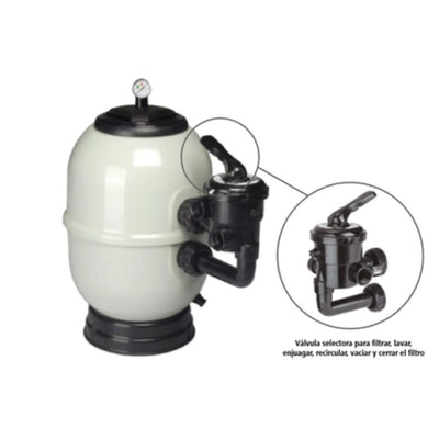 Filtro laminado 500 c/valvula Ref. 20611FT200.Astralpool