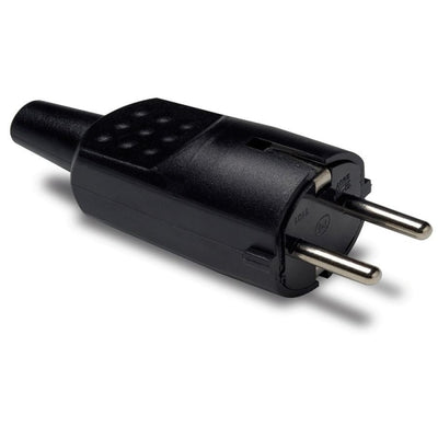 Clavija 4,8mm Caucho 16A/250V Negro FAMATEL
