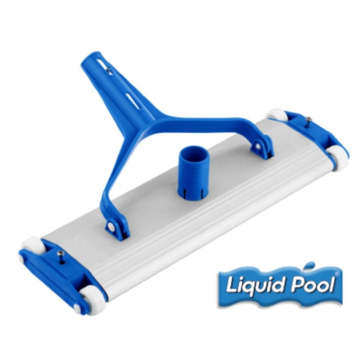 Limpiafondo 4 Ruedas cuerpo aluminio conector palomilla C/ Cerdas 34,5x13cm LQP-003/P FERROTECH