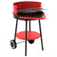 Barbacoa Carbón Redonda Con Ruedas 61X50X72 CM NATUUR