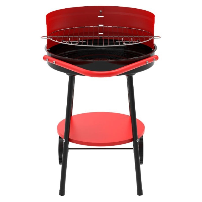 Barbacoa Carbón Redonda Con Ruedas 61X50X72 CM NATUUR