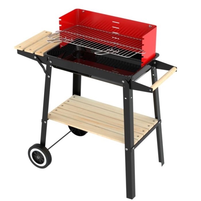 Barbacoa Carbón Rectangular Con Ruedas 83X43X86CM NATUUR