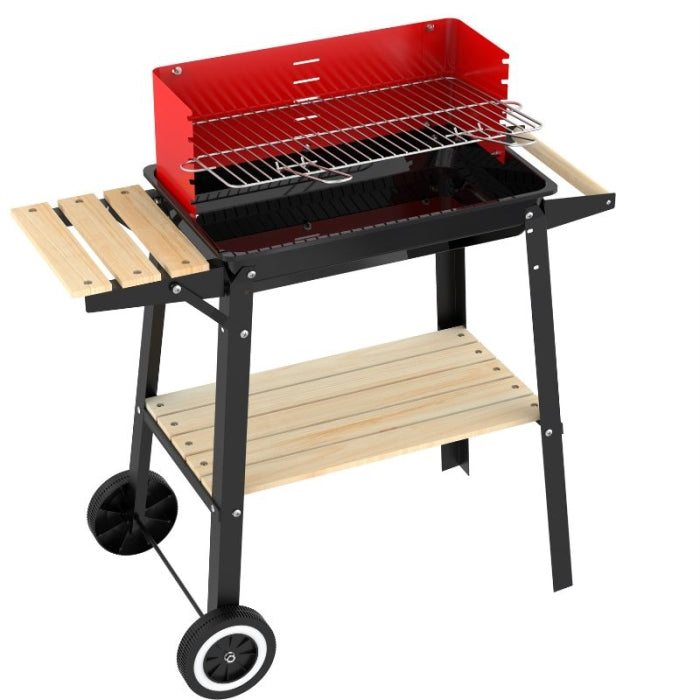 Barbacoa Carbón Rectangular Con Ruedas 83X43X86CM NATUUR