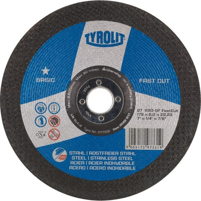 Tyrolit Disco Desbaste FASTCUT 2en1 Acero / Inox Basic 125X6X22