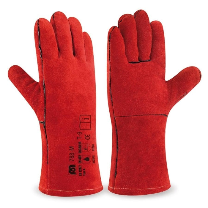 Guantes de Soldador Rojo 35cm MARCA 788-M