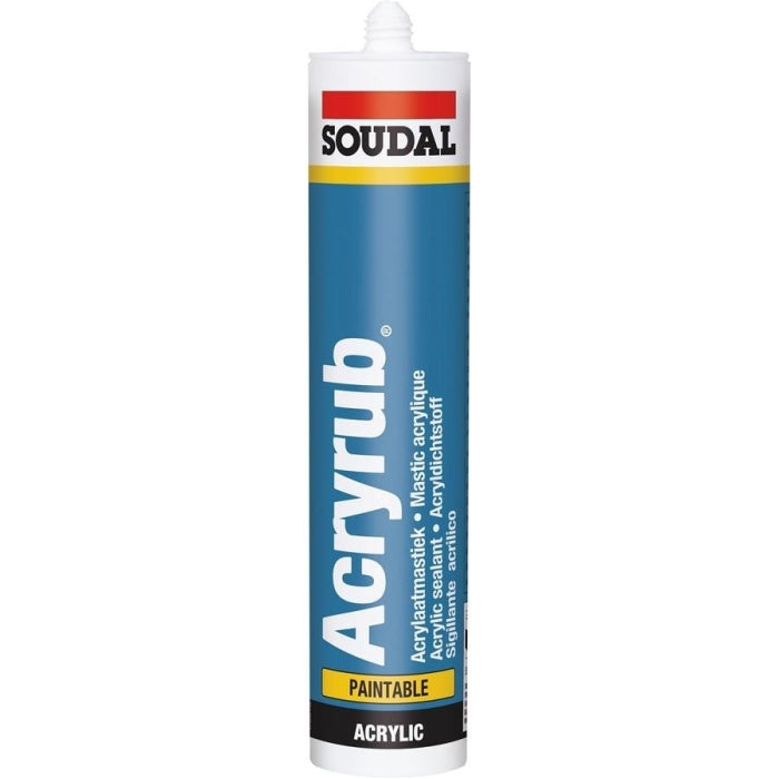 Masilla Acryrub Blanco 310 ml Soudal