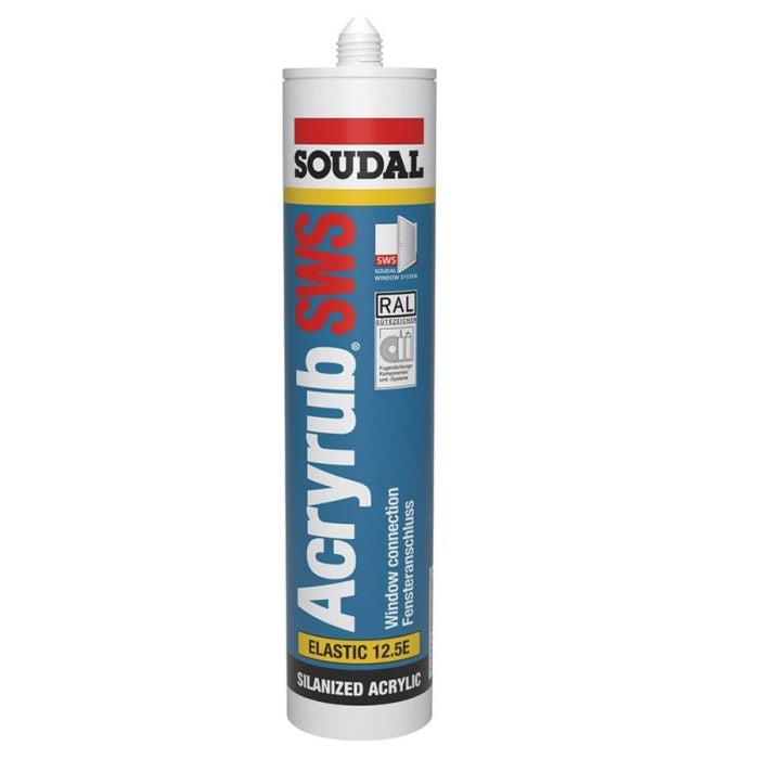 Masilla Acrílica Blanca ACRYRUB 310ml SWS SOUDAL