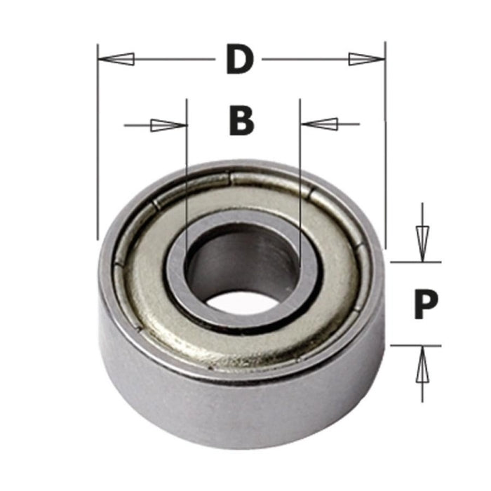 Rodamiento para Fresas B4.76mm D12,7mm 791.003.00 CMT