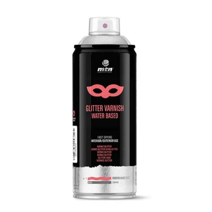 Spray Barniz Glitter Plata 400 ml MTN