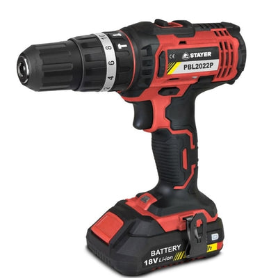 Taladro Atornillador/Percutor + 2 Baterías 4.0Ah + Cargador PBL 2124 PK STAYER