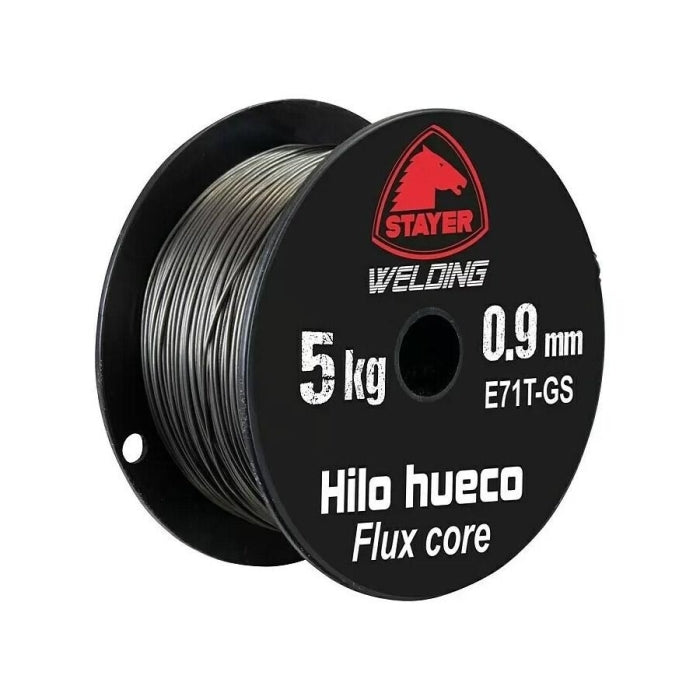 Bobina de Hilo Hueco para Soldadura 5KG 0,9MM E71T-GS STAYER