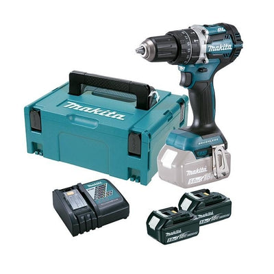 Makita DHP484RTJ Taladro Combinado 18V 5,0Ah 54Nm BL 2 Bat.